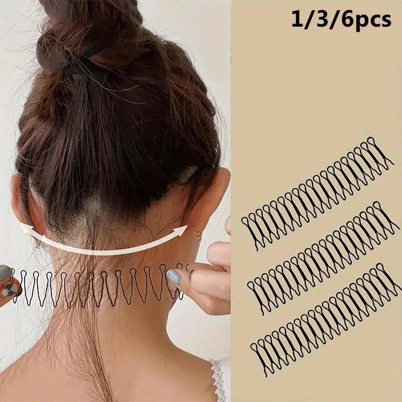 Invisible Hair Flyaway Tamer Clips, Spring Hair Fixer Clips for Taming Flyaways, Baby Hairs & Loose Strands, Metal Construction, Invisible Design to Create Sleek, Polished Hairstyles, Ideal for All Hair Types, Hair Style Accessory