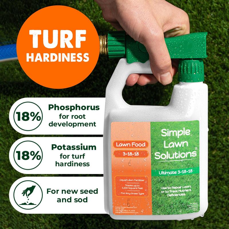 Lawn Food: 3-18-18  High Phosphorus & Potassium NPK (32 ounce)