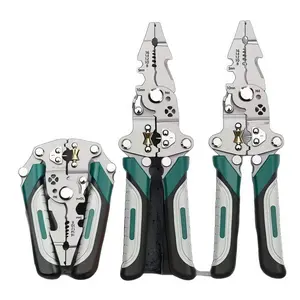 18-In-1 Foldable Wire Stripper Tool Set, Multifunctional Pliers with Cutter & Crimping Function, Portable Electric Cable Stripping Kit