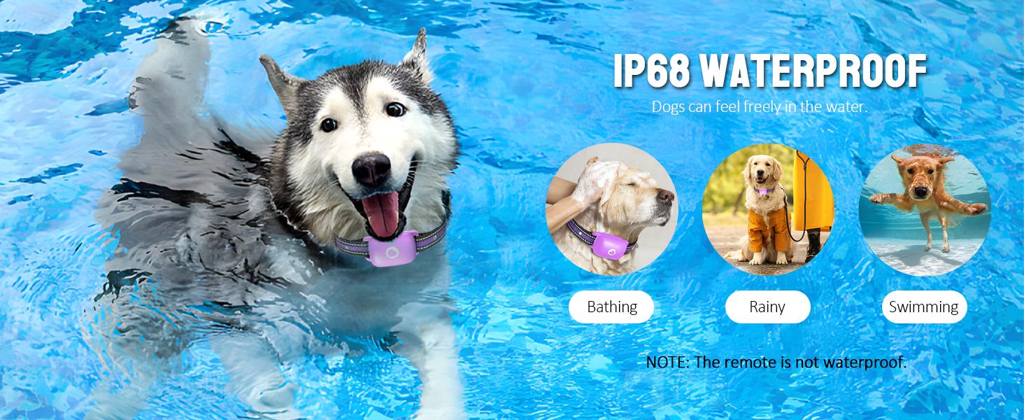Dog Training Collar IP67 Waterproof Dog Trainer Collars Set with Remote 3 Safe Training Modes, Outdoor Rechargeable Adjustable Strap for 10-120lbs Small Medium Large Dogs