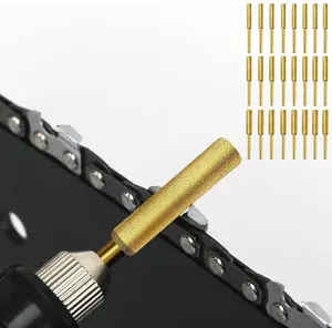 8PCS/30PCS Diamond Rotary Burr Set Chainsaw Grinding Tools 1/8Inch Shank Sharp Wear-Resistant Grinding & Polishing Bits for Metal Stone mechanic tools