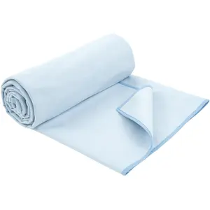 S&T INC. Microfiber Yoga Mat Towel, Quick Dry Towel, Soft and Absorbent for Gym, Pilates, and Hot Yoga Mat, 1 Pack, 26.5 inches x 72 inches, Blue