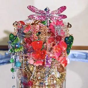 Miya Decorative Metal Jewelry Organiser Set, Color-Aesthetic Pickable Accessories with Bands, Unique Brand-New Fashion Costume Jewelry