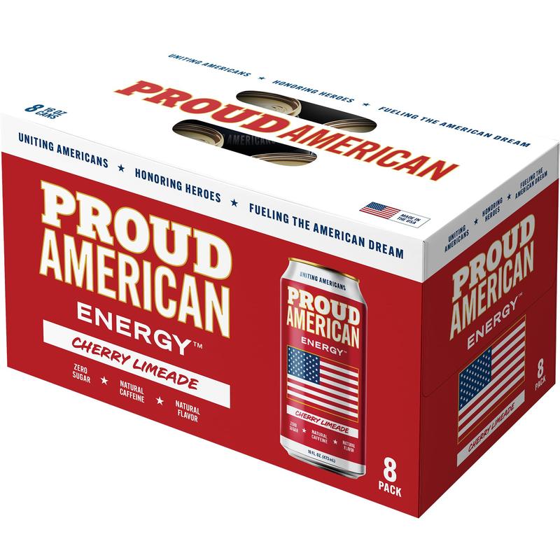 Proud American Energy - Original, Tropical, Cherry Limeade, Blue Raspberry & Variety Flavors (8-Pack)