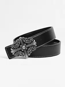 Black Western Emo Goth Alt Belt for Woman Men, Y2k Cross Belt Men, Cowboy Cowgirl Cool Scene Grunge Belts, Womens Country Leather Thick Belts for Jeans Trendy, Punk Fashion Gothic Accessories