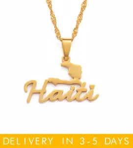 01-Haiti Map Necklaces 18k