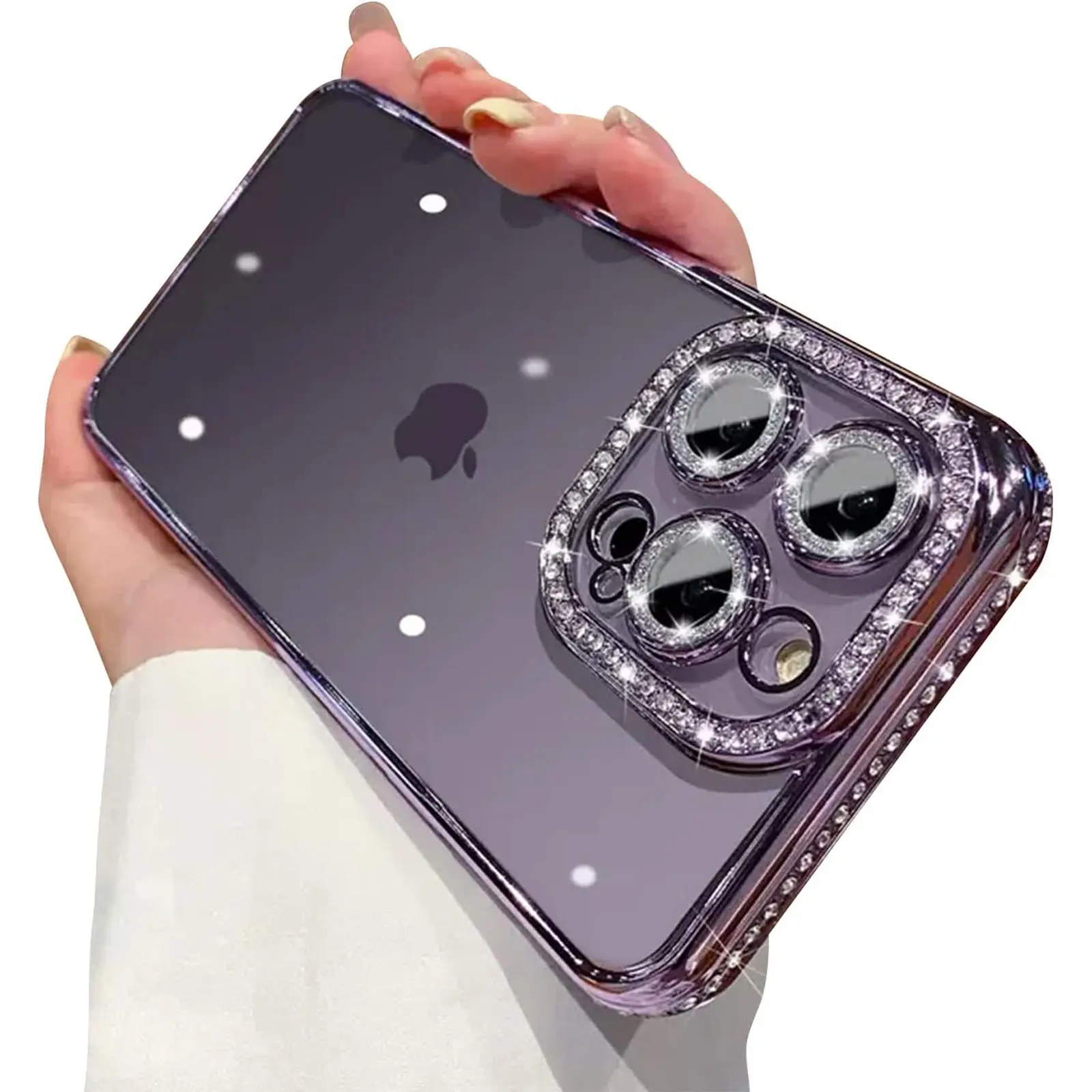 Glitter Plating Phone Case – Shiny Diamond Shockproof Cover for iPhone 11 12 13 14 15 16 Pro Max Plus | Protective Accessories Free glitter card Wireless Durable