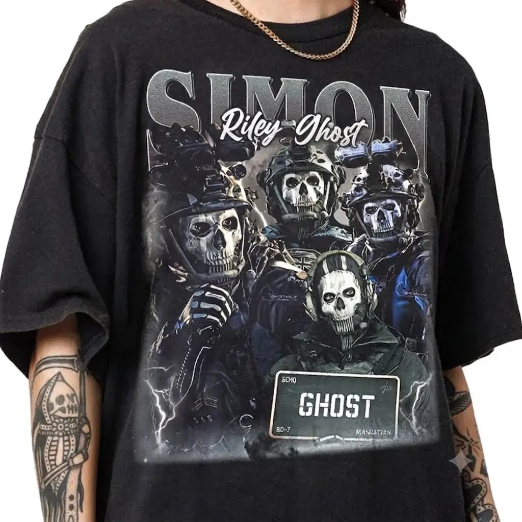 Limited Simon Riley Ghost Tshirt Vintage Unisex Shirt, Graphics Tee, Gift for Him, Perfect Gift for Fans