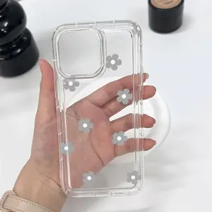 Airbag Flower Pattern iPhone Case Soft Shell for iPhone 11 Pro, 12, 13 Pro Max, 14, 15, 16 Plus, Stylish Protection for Your Phone