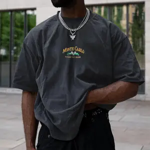 Men's Vintage Print T-Shirt - Monte Carlo Country Club T-Shirt - Soft Breathable Cotton