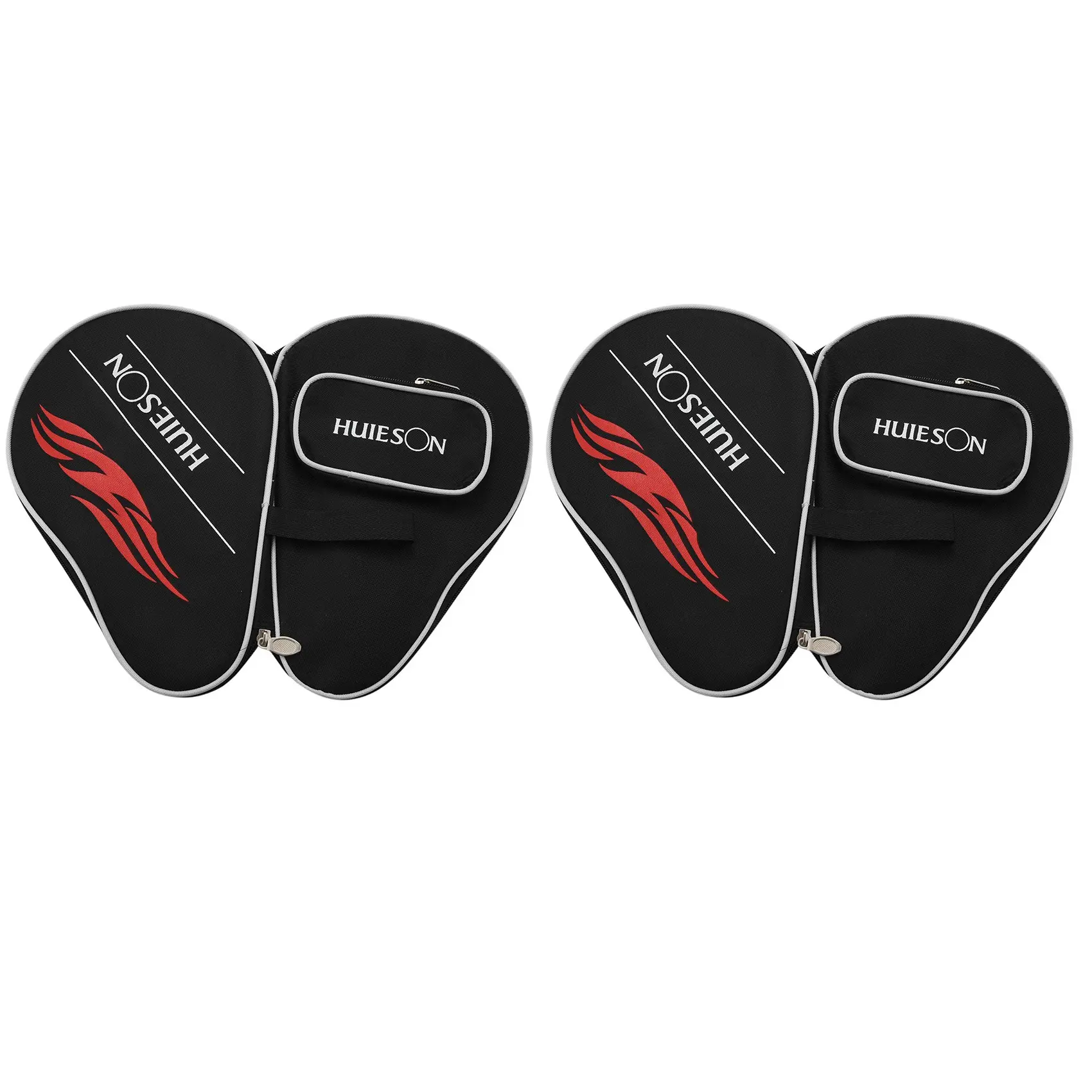2X HUIESON One Piece Professional Ping Pong Case Cover with Balls Bag or Table Tennis Rackets Bat Bag Oxford(Black)