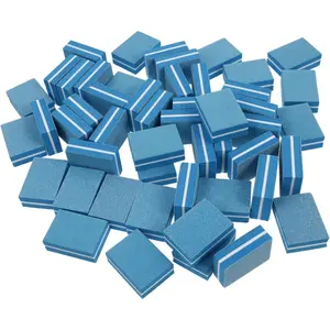 50pcs Manicure Sponge Nail Files and Buffers Professional Nail Polishing Blocks for Home and Salon Use for Fingernail and Toenail Care