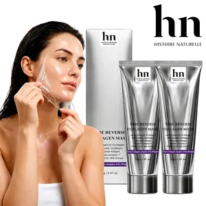 Histoire Naturelle Collagen Night Wrapping Mask 140g, Deep Hydrating, Smooth, Radiant Sleeping Peel-Off Mask, with Rosa Collagen Complex, Hyaluronic Acid, Niacinamide, Peptide, Overnight Repair for Dry, Dull & Tired Skin, Korean Skincare