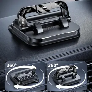 Car Phone Holder with 360° Rotation, Dashboard Suction Cup Mount for Navigation, Adjustable Horizontal & Vertical View, Non-Slip Phone Mount for iPhone & Android