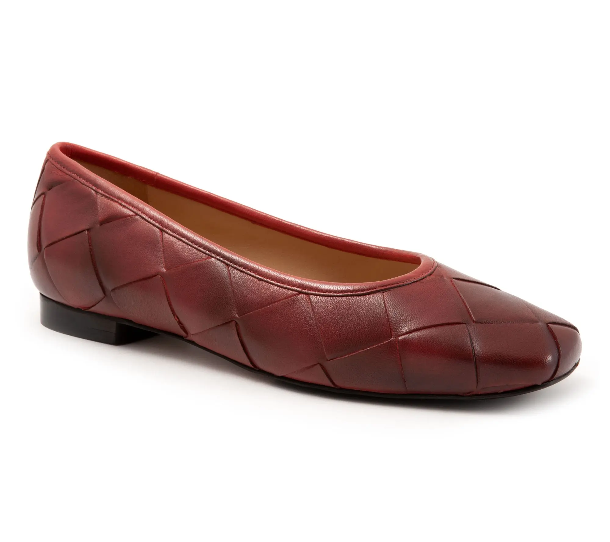 Trotters Leather Square Toe Ballet Flat- Hanny