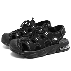 Men’s Outdoor Summer Sandals for Wearing Out/Driving, Soft Sole, Non-Slip, Waterproof, Wear-Resistant, Closed Toe, Sports Beach Shoes