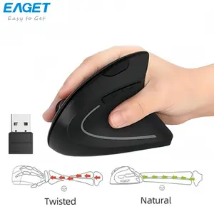 EAGET Wireless Ergonomic Performance Mouse, Vertical Mouse,Optical Office Mouse, Right Hand Mouse,Gaming Mouse for Computer Laptop(Black)