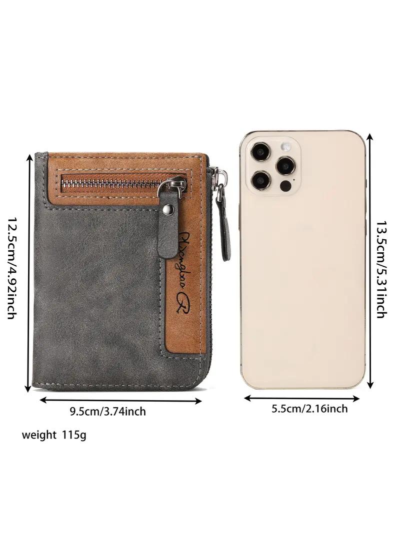 GOODBEE Men's Bifold Wallet, High Capacity Wallet with Zipper Coin Pocket, Multiple Card Slots, Cash Organizer & Slim Design