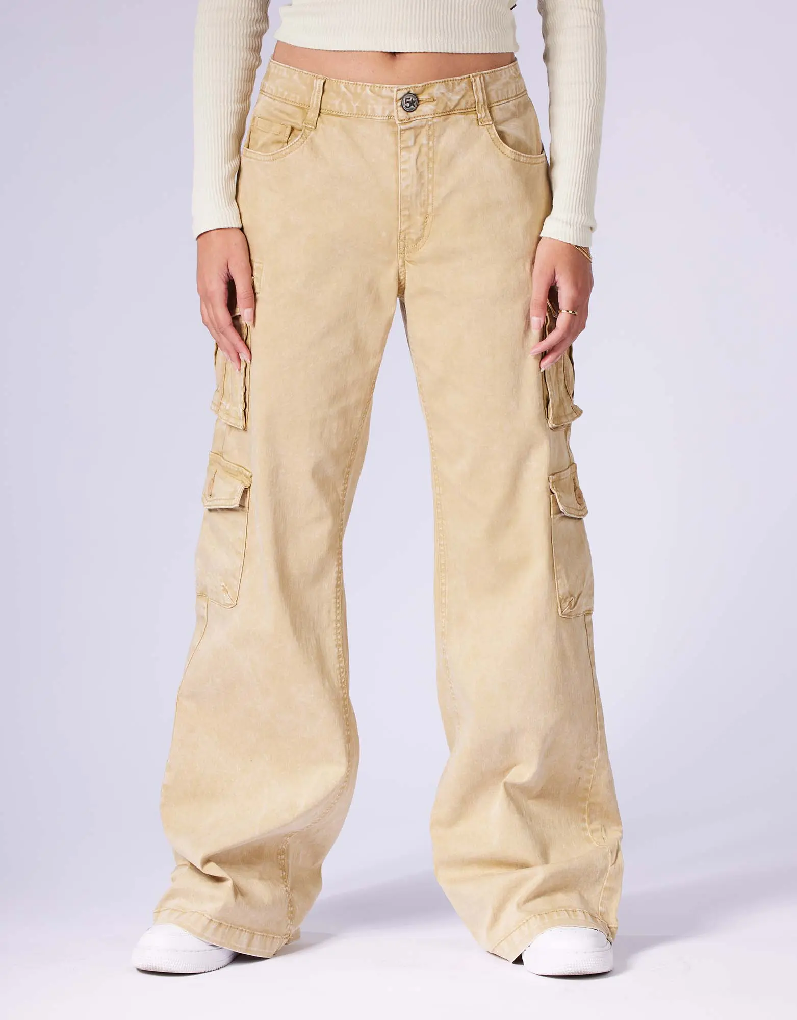 FLEX UTILITY WIDE LEG PANT (CAMEL)