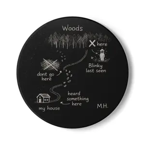 Mysterious Map Coaster | Woods Trail Ceramic Coaster