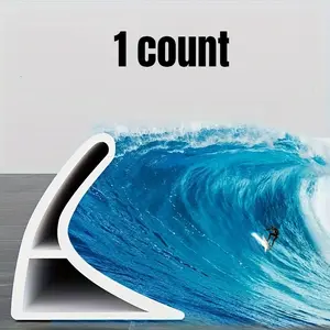 Self-adhesive Bathroom Splash Guard, 1pc Waterproof Silicone Barrier for Showers, Bathtub, Seamless Water-blocking Seals for Home Bathroom