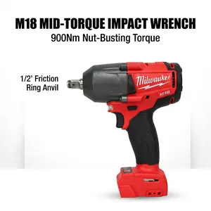 Milwaukee M18 FMTIWF12 1/2 Inch 900Nm Wrench For Heavy Equipment Bolting professional grade