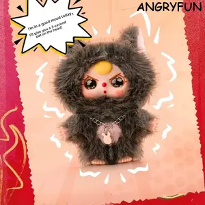ANGRYFUN Cute  Cat And  Dog Plush Blind Boxes – Adorable Collectible Plush Figurines Mystery Box Toy for Girls Teens Birthday Holiday Gift Single Box (Free Random Cute Acrylic Keychain)