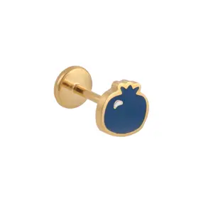 Blueberry Enamel Flat Back Stud