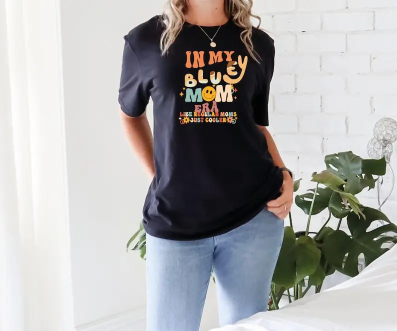 In My Bluey Mom Era Shirt, Bluey Cool Mom Club T-shirt, Bluey Chilli Heeler T-shirt, Bluey Mom Tee, Gift For Mama, Mothers Day 2024 Gift Shirt