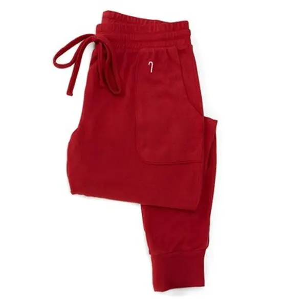 Candy Cane Christmas Joggers - Red