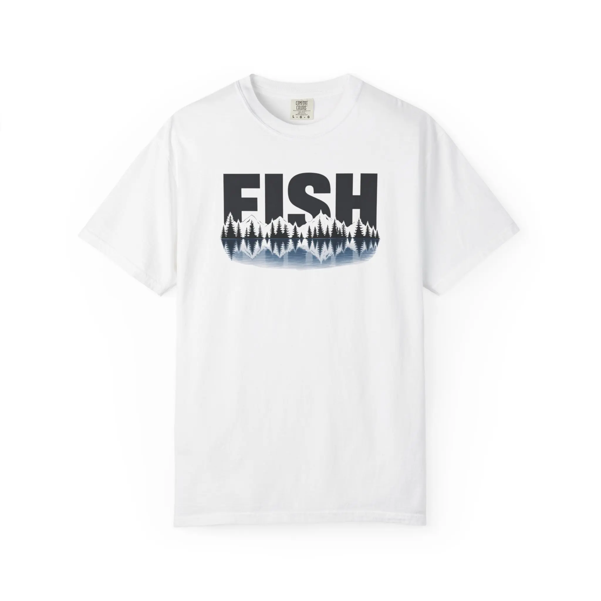FISH waveform design T-shirt | Wildride back print