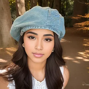 Beret Hats Vintage Blue Washed Distressed Painter Cap Lightweight Berets For Women Daily Use