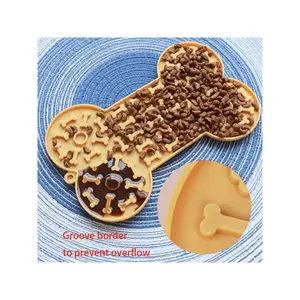 Pet Slower Feeder Bone Shape Licky Mat