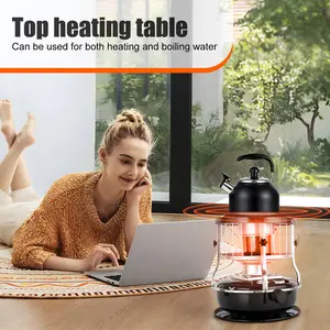 Kerosene Heater, Non-Electric 9000 BTU Kerosene Stove, Portable Indoor Kerosene Radiant Heater for Camping, Hunting, Cooking (Black)