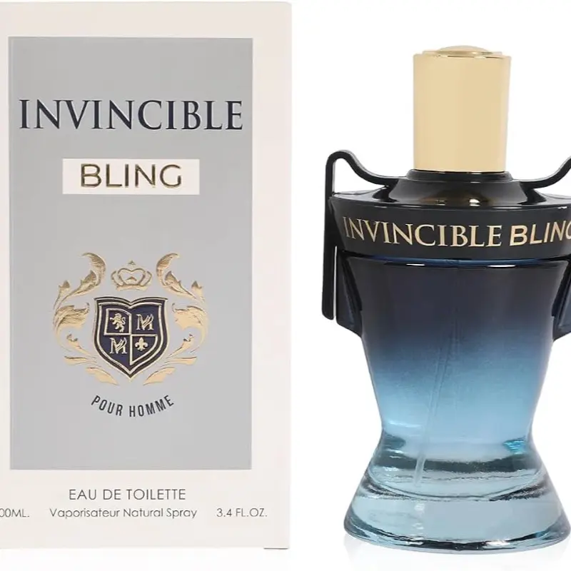 nvincible Bling Spray Cologne for Men – Eau De Toilette, Fresh Marine Clean Woody Scent – 100ml / 3.4 fl oz