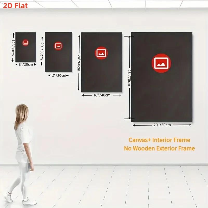 Wooden Framed Canvas Painting[2D Plane] New York City Skyline Night View Oil Painting canvas - Modern Manhattan City landscape wall with illuminated skyscrapers, Wrapped wooden frame, bright colors, suitable for home office decoration, Wrapped in canvas