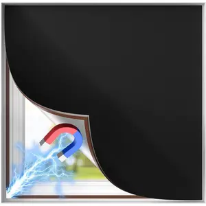 Black Out Window Cover Full-Frame  No Drill Blackout Blinds for Bedroom Window Shades  Light Blocker Curtains 39X59" Portable DIY for RV, , Media Room