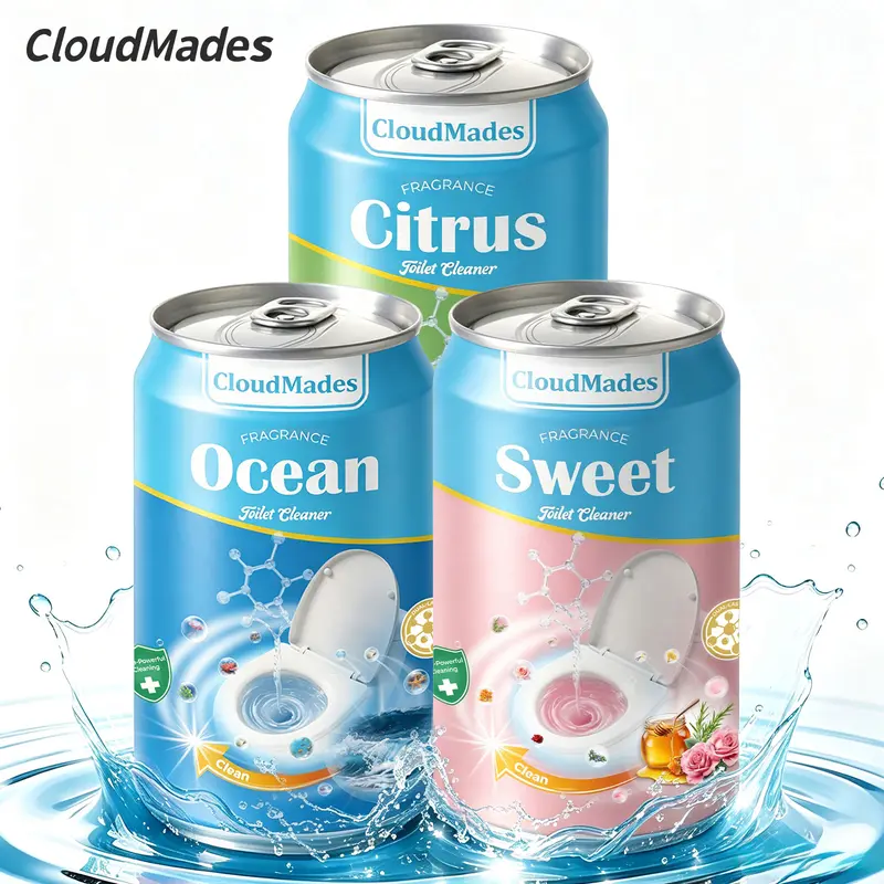 CloudMades 2026 Upgraded Scented Beverage Can Toilet Bowl Cleaners - Septic Safe Bathroom Cleaner, 9-Month Long-Lasting Set-and-Forget Action, Premium Ocean/Sweet/Citrus Fragrances, Powerful Stain Removal, Indoor Home Cleaning Products