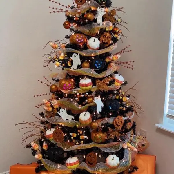 Candy Corn Halloween Tree Ornament Set
