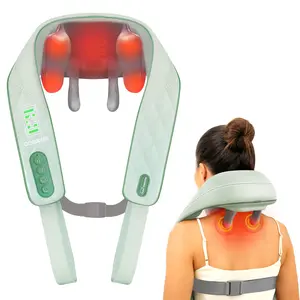 Snailax Cordless Neck Shoulder Massager with Heat, 4D Deep Tissue Kneading, Shiatsu Back Massager Pillow for Neck, Shoulder, Christmas Gifts for Men, Women