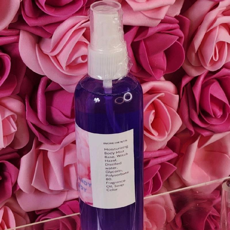 Cotton Candy Twist Moisturizing Body & Hair Spray. Handmade Alcohol Free Hair Mist - Refreshing Fragrance for Dry Skin Scent Floral Haircare