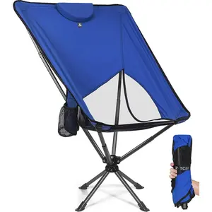 Swivel Portable High Back Camping  Small Compact Lightweight Folding  for Adults, Outdoor Collapsible Backpack  for Camp, Travel, Sports, Easy Carry and Quick Setup shrooms chair our door packable
