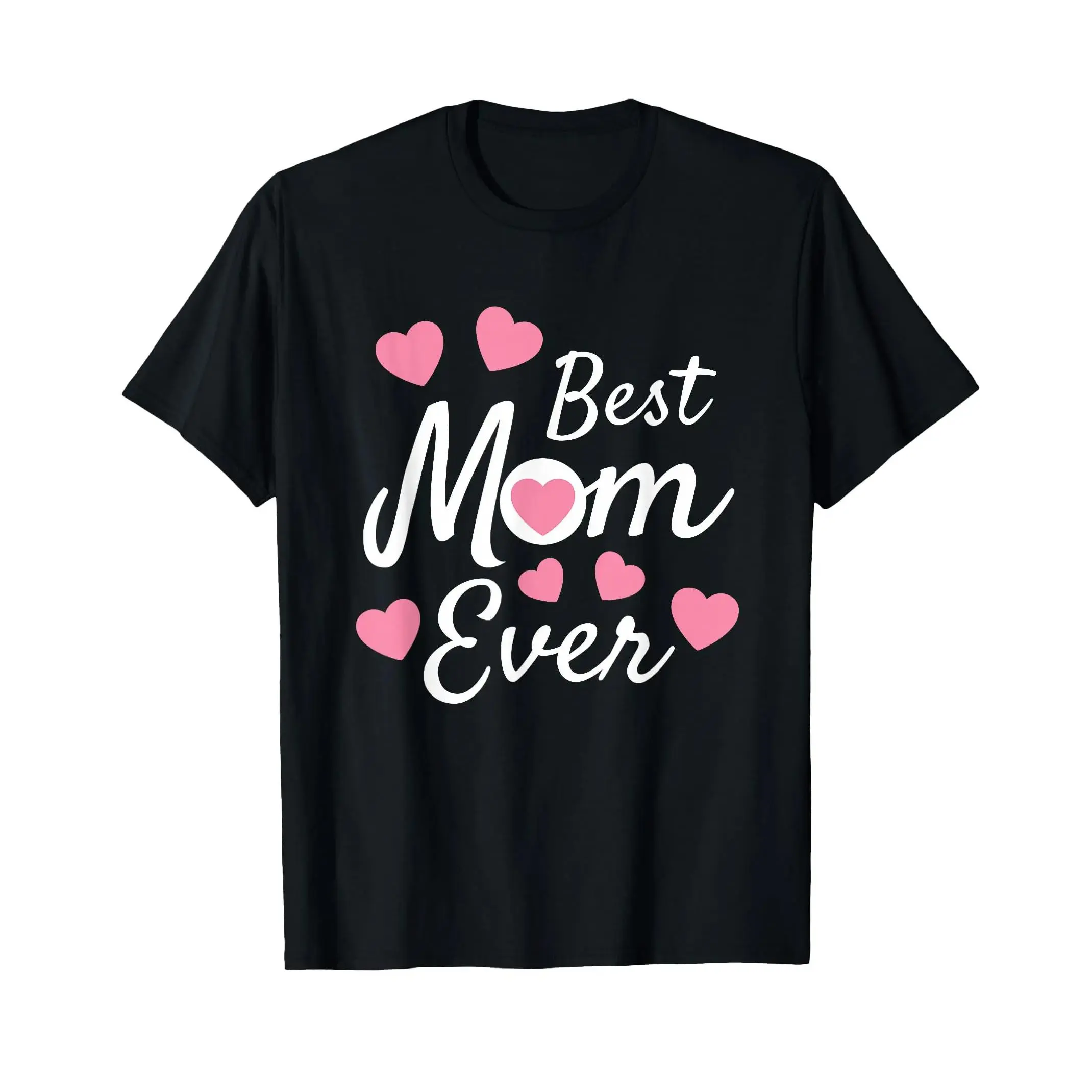 Best Mom Ever Mother's Day Present Mom Cute Heart Design T-Shirt - Funny Mother's Day Mom Graphic Tee, Ideal Gift for Mom, Wife, New Mom & Mother's Day, Family Gatherings, Mom Gifts