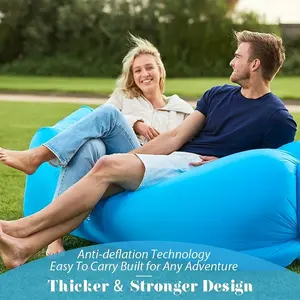 Outdoor Inflatable Mattress with Storage Bag, Manual Pump Sofa Pad, Quick Inflate, Easy Operation, Ideal for Beach, Outdoor Travel, Pool, Camping