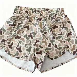 Y2K Street Camo Shorts Women's High-Waisted Athletic Shorts 90s-Style Relaxed Casual Shorts Elastic Waistband Design