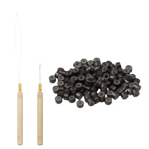 LaaVoo hair extensions beads 80 counts and Hair extension tools