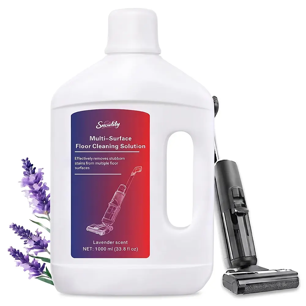 Snowlily Scented Fragrance Floor Cleaning Soap (33.8oz Plastic Bottle, 6-Month Supply), Non-Toxic Animal-Safe Formula for Wood, Marble, Tile, Fast-Drying, Streak-Free, Compatible With Robot Vacuums, Wet-Dry Mops, Home Essentials