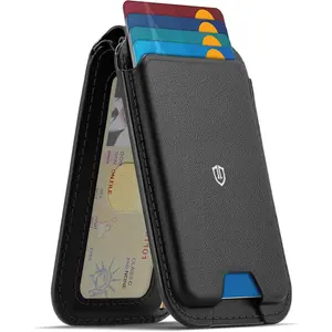 Wallet for MagSafe, Phone Wallet Stand for Men Women, 6 Card Holders, Angle Adjustment, RFID Blocking, Compatible with  17/16/15/14/13/12 Series - Black