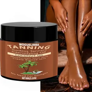 1pc Body Bronzer Gel, 60g Self-Tanning Mousse/lotion/gel, Coconut Oil Moisturizing, Long-Lasting, Vitamin E, Alcohol-Free, All Skin Types