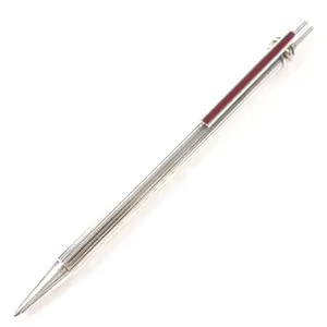 Pre-owned Cartier Sterling Silver 925 (Ag925) Small Leather Goods Trinity Silver Ballpoint Pen